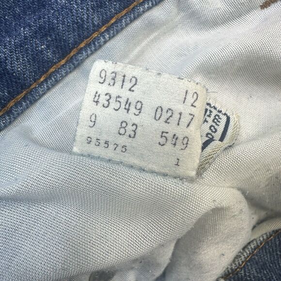 Vintage 80s Levis 549 Jeans 36x34 Made in USA Whiskering Wallet Fade Leather Tab - Picture 5 of 16
